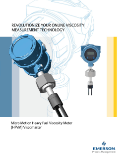 Heavy Fuel Viscosity Meter Viscomaster Brochure
