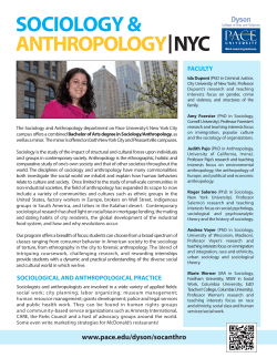 Sociology and Anthropology