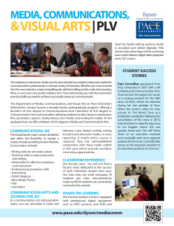 Media, Communications, and Visual Arts - PLV