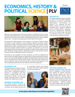 Economics, History, and Political Science - PLV