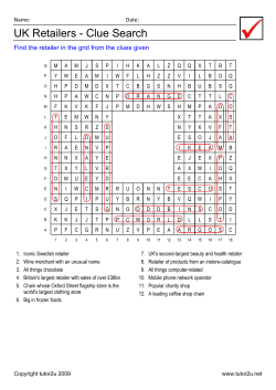 Clue search activity 1 solution
