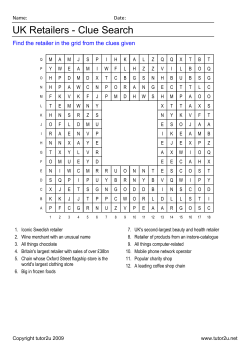 Clue search activity 1