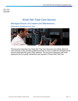 Smart Net Total Care Discovery Application Note