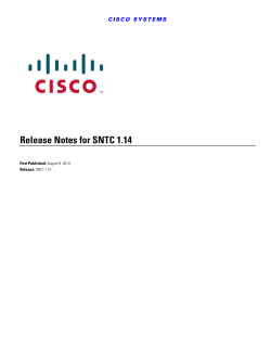 SNTC Release Notes 1.14