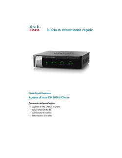 Cisco OnPlus Network Agent Quick Start Guide (Italian)