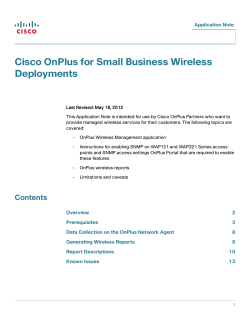 Cisco OnPlus Wireless Deployments