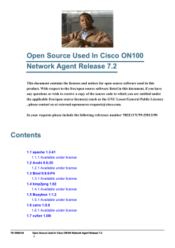 Open Source Used in Cisco ON100 Network Agent r7.2