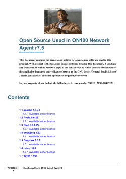 Open Source Used in Cisco ON100 Network Agent r7.5