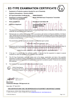 FM09ATEX0047X EC-Type Examination Certificate 2240S
