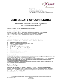 Ex-Canada FM3035518C Certificate of Compliance 2240S