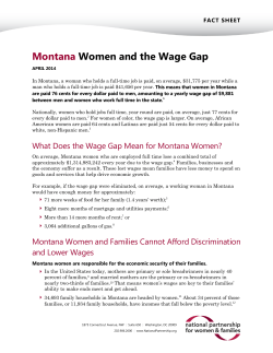 Montana Women and the Wage Gap