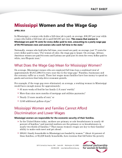 Mississippi Women and the Wage Gap