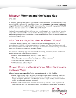 Missouri Women and the Wage Gap