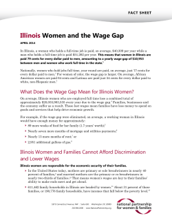 Illinois Women and the Wage Gap