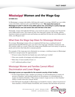 Mississippi Women and the Wage Gap