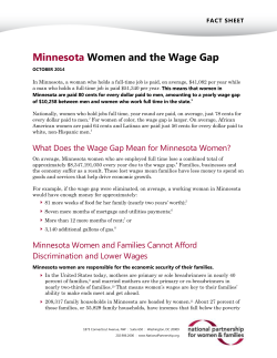 Minnesota Women and the Wage Gap