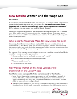New Mexico Women and the Wage Gap