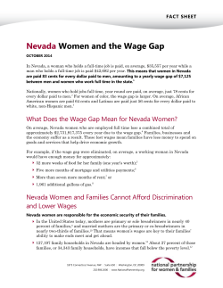 Nevada Women and the Wage Gap