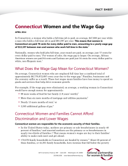 Connecticut Women and the Wage Gap
