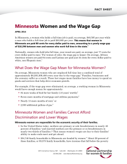 Minnesota Women and the Wage Gap