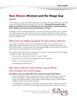 New Mexico Women and the Wage Gap