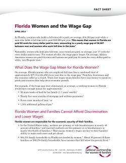 Florida Women and the Wage Gap