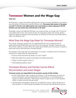 Tennessee Women and the Wage Gap