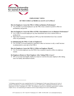 Employers Views of the FMLA