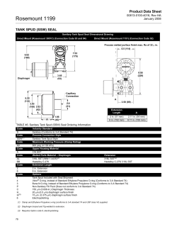 Tank Spud Datasheet