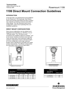 Technical Note: 1199 Direct Mount Connection Guidelines