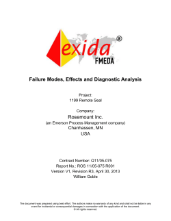 FMEDA Report: 1199 Remote seal