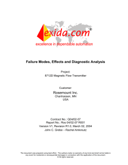 FMEDA Report: 8712D Magnetic Flowmeter Transmitter