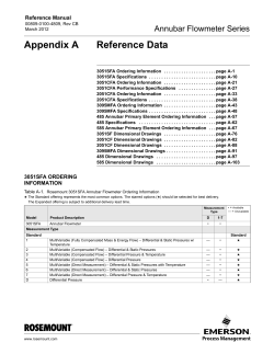 Manual: The Rosemount Annubar&reg; Flowmeter Series (Part 7)