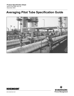 Specification Sheet: Averaging Pitot Tube Specification Guide