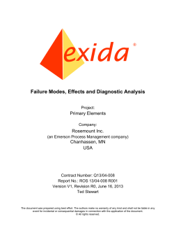 FMEDA Report: Primary Elements