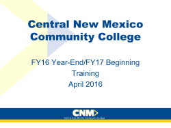 2016 Fiscal Year End Training