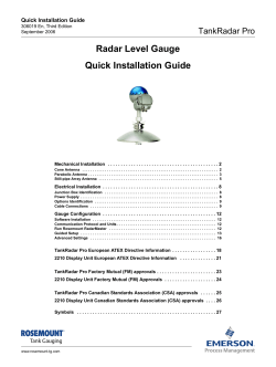 TankRadar Pro Quick Start Guide