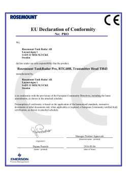 Pro EC Declaration of Conformity - CE mark