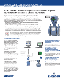 Rosemount E-Series Magnetic Flowmeters