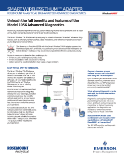 Rosemount Analytical 1056 Analyzer Advanced Diagnostics
