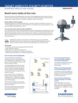 Rosemount Wireless Tank Gauging