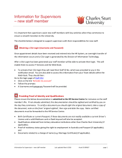 Preparing for your Staff Member