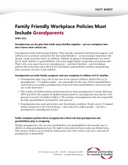 Family Friendly Workplace Policies Must Include Grandparents