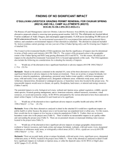 Environmental Assessment,Finding of No Significant Impact