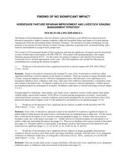 Environmental Assessment,Finding of No Significant Impact