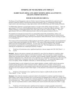 Environmental Assessment,Finding of No Significant Impact
