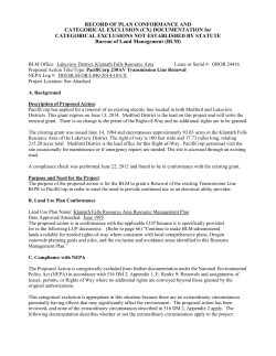 Decision Record,Categorical Exclusion