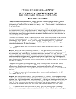 Environmental Assessment,Finding of No Significant Impact