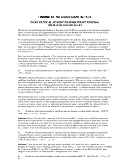 Environmental Assessment,Finding of No Significant Impact