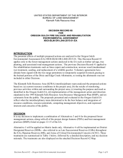 Decision Record 2-Forest Management Actions